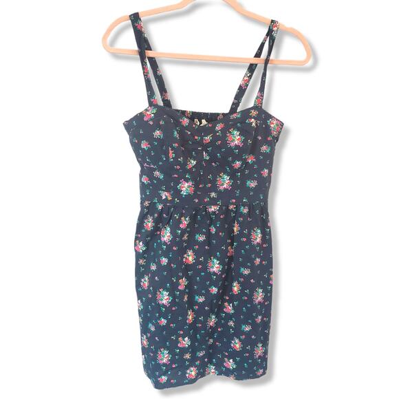 American Eagle Outfitters Sleeveless Blue Floral Dress Size Medium - Picture 1 of 7